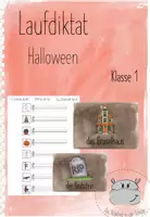 Vorschau - Arbeitsblätter - Laufdiktat Halloween Wörter - Deckblatt