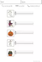 Vorschau - Arbeitsblätter - Laufdiktat Halloween Wörter - Seite 3