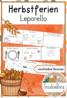 Vorschau - Arbeitsblätter - Leporello Herbstferien - Deckblatt