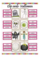 Vista previa - Juegos / Gamificación - Halloween Español Clip Cards - página 3