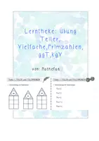Vorschau - Stationenlernen - Lerntheke: Teiler, Vielfache,Primzahlen,ggT,kgV- Übung - Seite 1