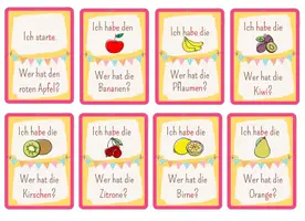 Vorschau - Spiele - Ich habe - Wer hat? Lesespiel für die Grundschule (Obst & Gemüse) - Seite 1