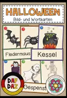 Vorschau - Unterrichtsreihen - Bildkarten Halloween – Bild- und Wortkarten für Deutsch, DaZ und DaF | Wortschatz - Deckblatt