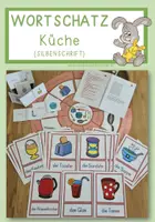 Vorschau - Arbeitsblätter - Wortschatz KÜCHE - Materialpaket in Silbenschrift - Deckblatt