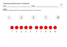 Vorschau - Arbeitsblätter - Zehnerreihe (Zahlenraum bis 10) - Deckblatt
