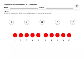 Vorschau - Arbeitsblätter - Zehnerreihe (Zahlenraum bis 10) - Seite 2