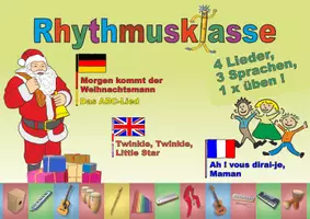 Vorschau - Arbeitsblätter - Vier Lieder, einmal üben - Morgen kommt der Weihnachtsmann... - Deckblatt