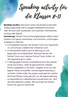 Vorschau - Arbeitsblätter - Discussion - 3-fach differenzierte Themen und Phrasen - Seite 1