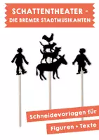Vorschau - Mal- und Bastelvorlagen - Schattentheater "Die Bremer Stadtmusikanten" - Deckblatt