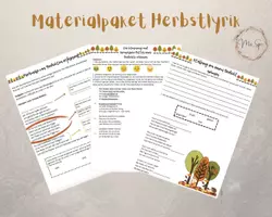 Vorschau - Arbeitsblätter - Materialpaket Herbstlyrik - Deckblatt
