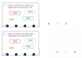 Vorschau - Spiele - Klammerkarten: Zahlen nach Größe sortieren (ZR 10000) - Seite 2