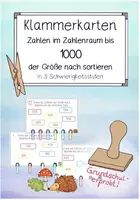 Vorschau - Spiele - Klammerkarten: Zahlen nach Größe sortieren (ZR 1000) - Deckblatt