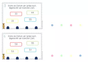 Vorschau - Spiele - Klammerkarten: Zahlen nach Größe sortieren (ZR 100) - Seite 3