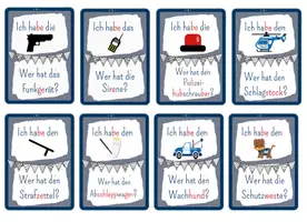 Vorschau - Spiele - Ich habe - Wer hat? Lesespiel für die Grundschule (Polizei) - Seite 2
