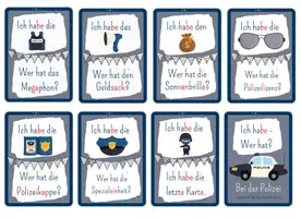Vorschau - Spiele - Ich habe - Wer hat? Lesespiel für die Grundschule (Polizei) - Seite 3