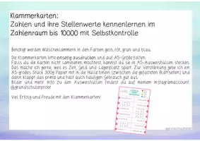 Vorschau - Spiele - Klammerkarten für die Zahlenraumerweiterung in Klasse 4 - Seite 2