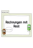 Vorschau - Stationenlernen - Rechenkartei: Rechnungen mit Rest - Seite 1