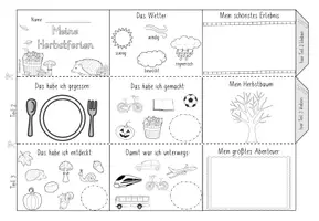 Vorschau - Arbeitsblätter - Leporello Herbstferien - Seite 1