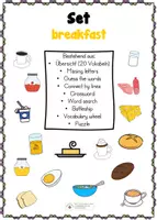 Vorschau - Arbeitsblätter - creativity set - breakfast - Deckblatt