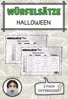 Vorschau - Arbeitsblätter - Würfelsätze: Halloween (Französisch) - Deckblatt