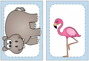 Vorschau - Bildkarten - Tafelmaterial - Bild- und Wortkarten zur Erweiterung des Wortschatzes (Polar bear, polar bear, what do you hear?) - Seite 1