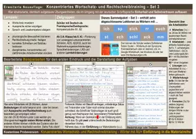 Vorschau - Arbeitsblätter - SET 3 - Konzentriertes Wortschatz- und Rechtschreibtraining - Lektionen zu Wörtern mit zehn verschiedenen Rechtschreibphänomenen - Seite 1