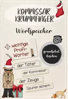 Vorschau - Arbeitsblätter - Tätersuche Wortspeicher > Kommissar Krummfinger (W) - Deckblatt