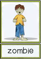 Vorschau - Bildkarten - ZOMBIES - Picture + Word Cards - Seite 1