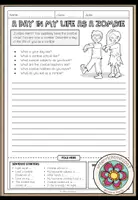 Vorschau - Arbeitsblätter - A Day in my Zombie Life - Writing (2-fach differenziert) - Deckblatt