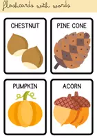 Vista previa - Unidades / Secuencias / Situaciones de Aprendizaje - Autumn Pack - Flashcards, wordcards, stations & worksheets - página 1