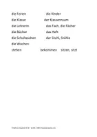 Vorschau - Arbeitsblätter - 1. Diktat Klasse 2 " In der Schule" mit Übungen und Vorbereitung - Seite 2