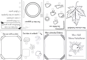 Vorschau - Mal- und Bastelvorlagen - Meine Herbstferien (Mini-Faltheft) - Seite 2