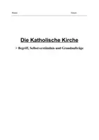 Vorschau - Arbeitsblätter - Die Katholische Kirche: Begriff, Selbstverständnis und Grundaufträge - Deckblatt