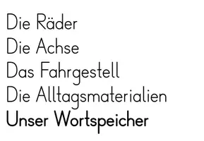 Vorschau - Arbeitsblätter - Räderfahrzeuge: Unterrichtsreihe (Kl. 1/2) - Seite 1