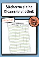 Vorschau - Poster - Liste zur Bücherausleihe für die Klassenbibliothek - Deckblatt