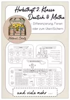 Vorschau - Arbeitsblätter - Paket Herbsthefte 2. Klasse (Deutsch & Mathe) - Deckblatt