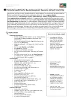 Vorschau - Merkblätter - Geschichte: Formulierungshilfen + Aufgabenhinweise / Methodenblatt - Seite 1