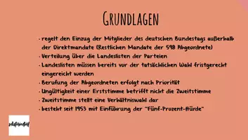 Vorschau - Präsentationen/Tafelbilder - Stundenentwurf: Zweitstimme bei der Bundestagswahl - Seite 1