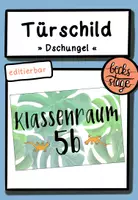Vorschau - Poster - Türschild für den Klassenraum *editierbar* - Deckblatt