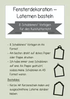Vorschau - Mal- und Bastelvorlagen - Fensterdekoration - Laternen - Deckblatt