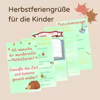 Vorschau - Arbeitsblätter - Herbstferiengrüße - Deckblatt