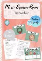 Vorschau - Arbeitsblätter - Mini-Escape Room: Weihnachten (Kl. 1) - Deckblatt