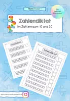 Vorschau - Arbeitsblätter - Zahlendiktat im ZR 10 und 20 - Deckblatt