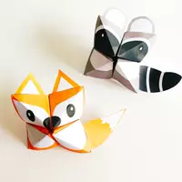 Vorschau - Spiele - Origami Waldtiere: Fuchs und Waschbär - Deckblatt