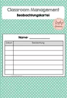 Vorschau - Anderer Materialtyp - Beobachtungen dokumentieren - Karteikarten - Deckblatt