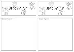 Vorschau - Arbeitsblätter - Mini-Flipbook "Halloween & Reformation" - Seite 1