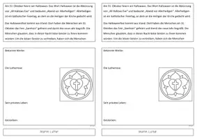 Vorschau - Arbeitsblätter - Mini-Flipbook "Halloween & Reformation" - Seite 2