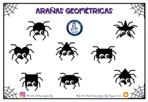 Vista previa - Tarjetas / Manipulativos - Juego: arañas geométricas - Portada