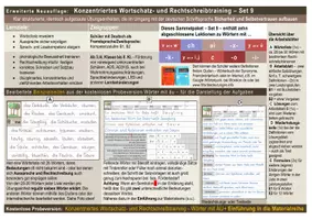 Vorschau - Fördermaterial/Inklusion - SET 9 - Konzentriertes Wortschatz- und Rechtschreibtraining - Lektionen zu Fremdwörtern mit zehn verschiedenen Rechtschreibphänomenen - Seite 1