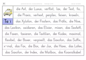 Vorschau - Arbeitsblätter - Konzentriertes Wortschatz- und Rechtschreibtraining - Wörter/Fremdwörter mit X - Seite 2